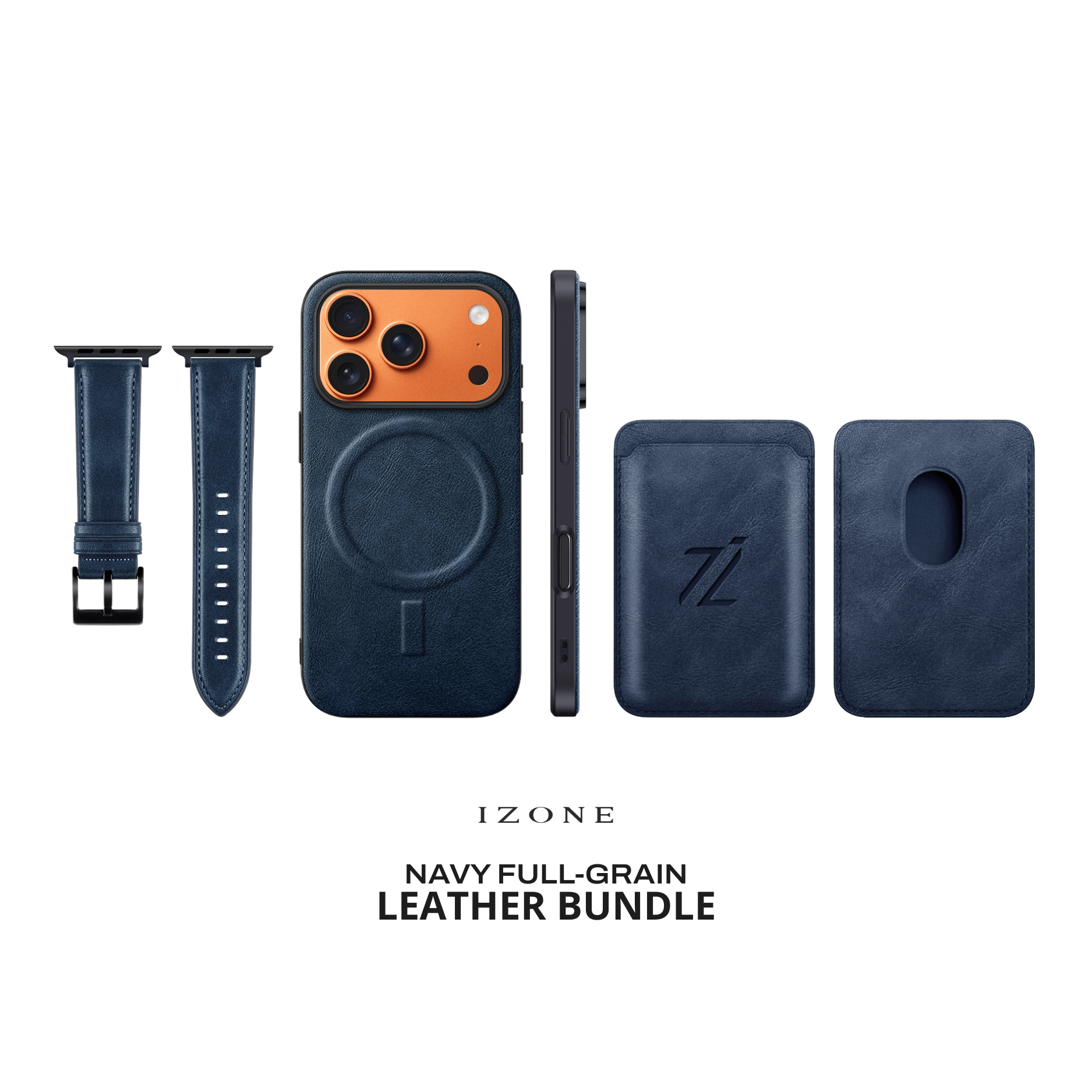 Navy - IZONE Magsafe Case + Apple Watch Strap
