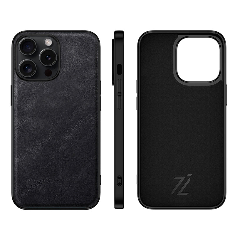 IZONE Slim Leather Case - Jet Black