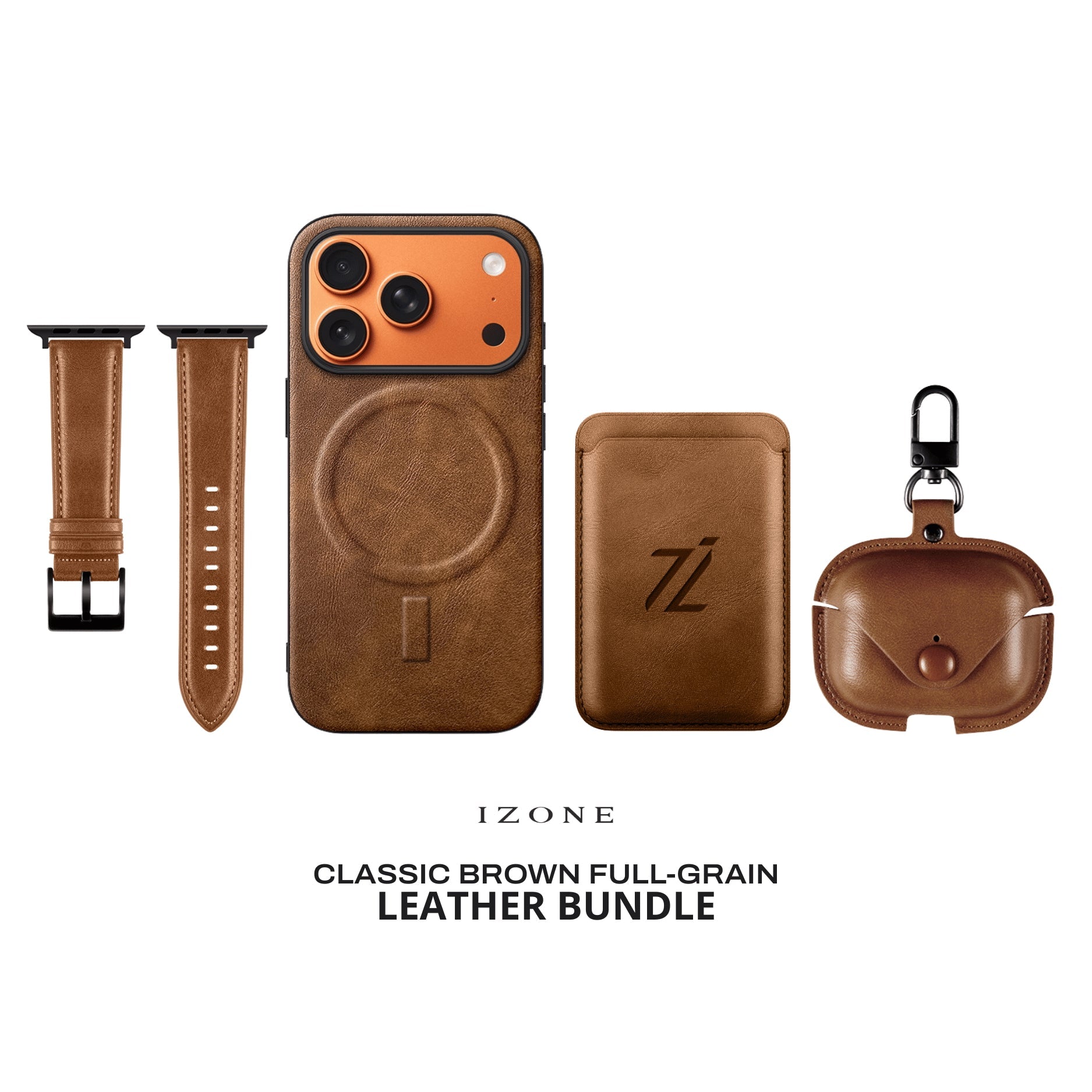 IZONE Full Leather Set - Classic Brown