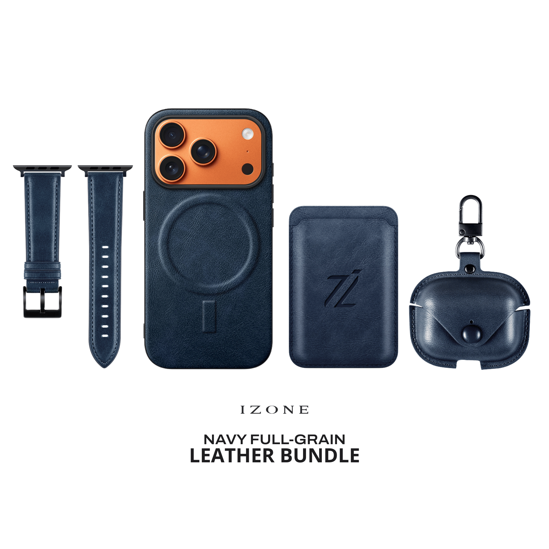 GIFT PACKAGE - IZONE Full Leather Set - NAVY