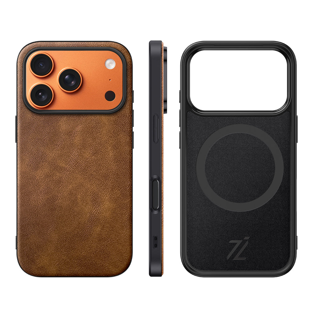 IZONE Slim Leather Case – Classic Brown
