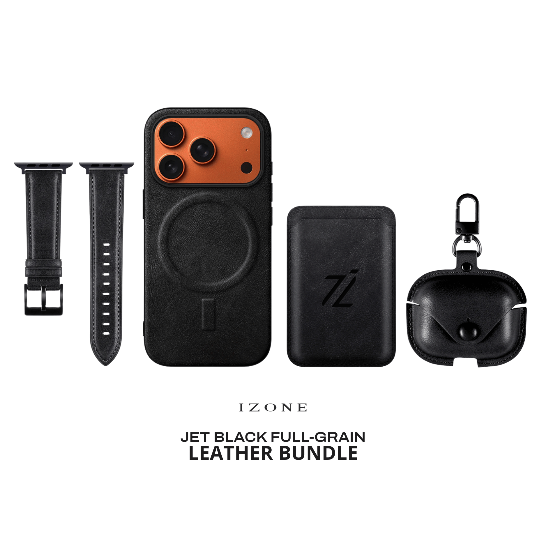 GIFT PACKAGE - IZONE Full Leather Set - JET BLACK