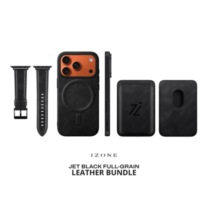 Jet Black - IZONE Magsafe Case + Apple Watch Strap