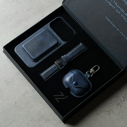 GIFT PACKAGE - IZONE Full Leather Set - NAVY
