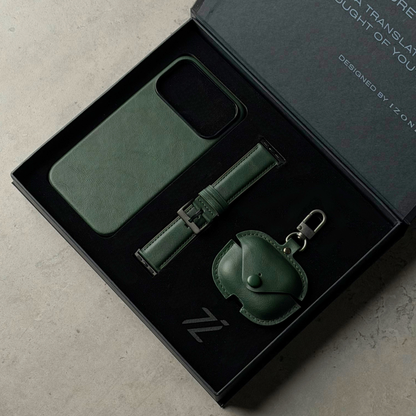 GIFT PACKAGE - IZONE Leather Set - OLIVE