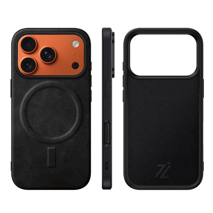 IZONE MagSafe Slim Leather Case – Jet Black