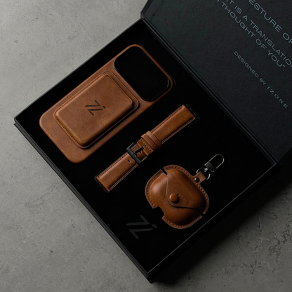 GIFT PACKAGE - IZONE Full Leather Set - Classic Brown