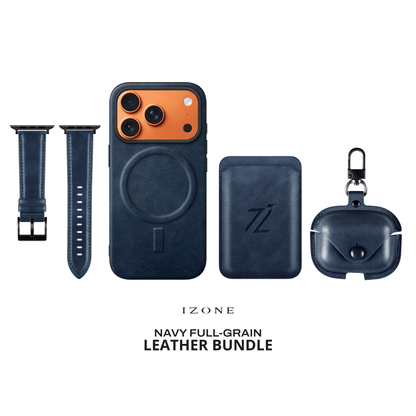 GIFT PACKAGE - IZONE Full Leather Set - NAVY